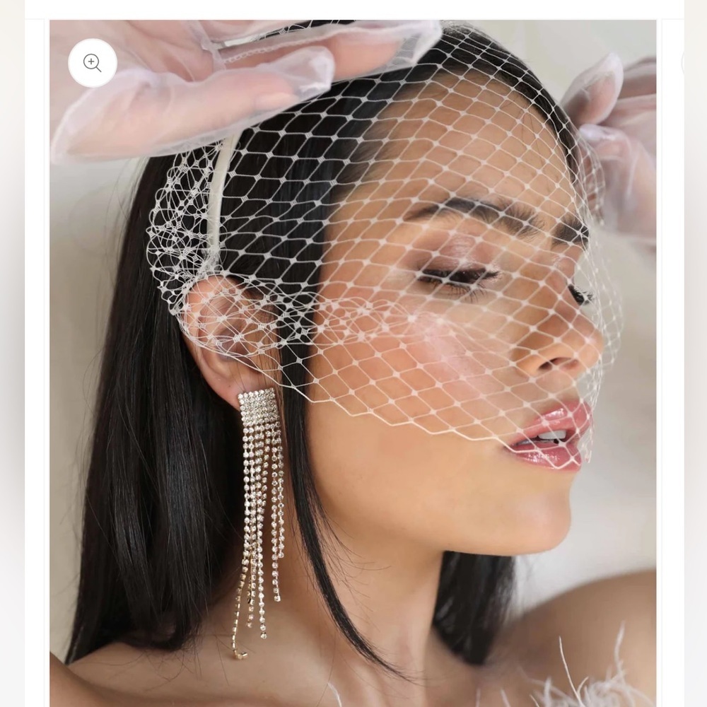 ETTIKA CRYSTAL FRINGE EARINGS